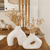 Premium Oblong Vase 2 Piece Set Elegant Modern Home Decor Accent