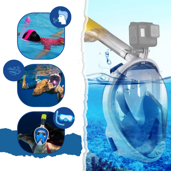 Snorkel Mask With Wide View And Fog Free Breathing