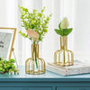 Gold Wire Cage Vase Home Decor Centerpiece Elegant Luxury Metal Flower Holder