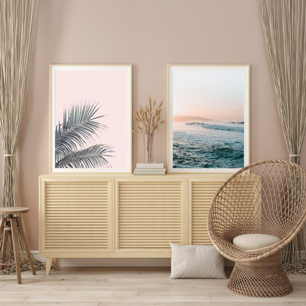 Premium Coastal Seaside Canvas Wall Art 2 Piece Home Decor
