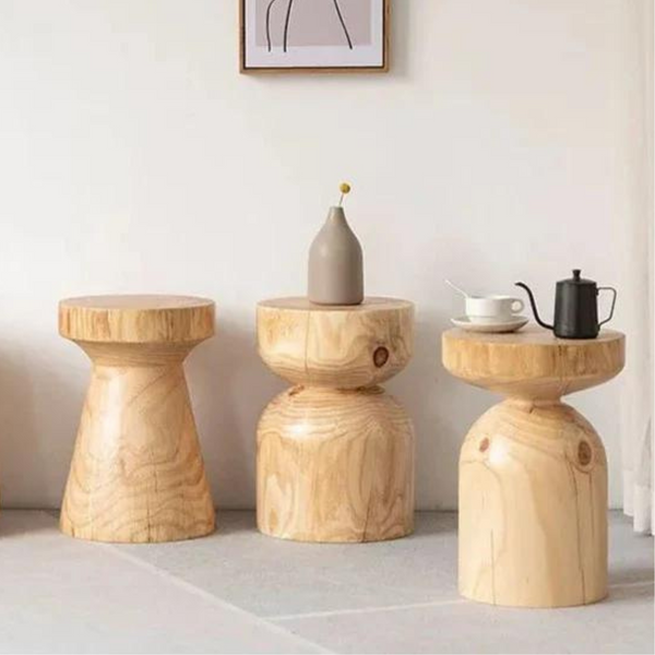 Handcrafted Premium Wood Stool For Rustic Home Accent Seating