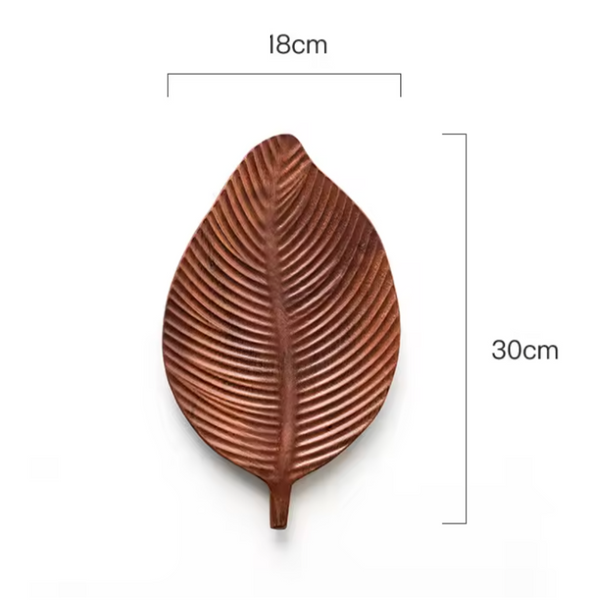 Eco Friendly Walnut Leaf Dinner Plates Natural Tableware