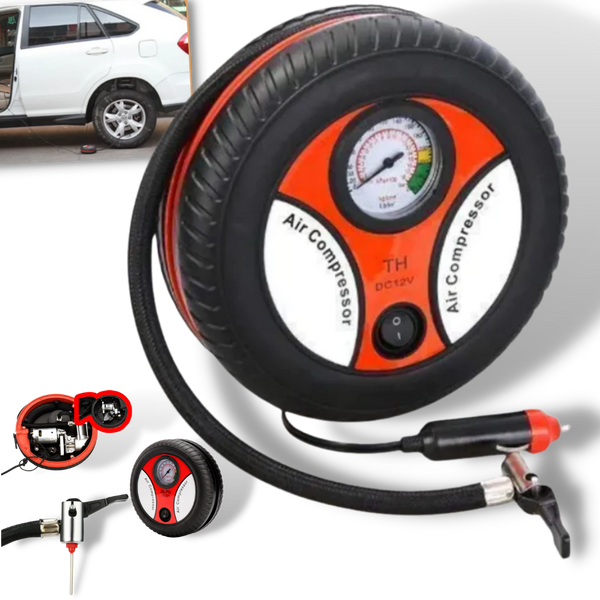 Portable Tire Inflator For Cars And Motorcycles Fast High Pressure Inflation