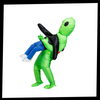 Air Blown Extraterrestrial Costume For Family Fun Durable And Easy To Wear