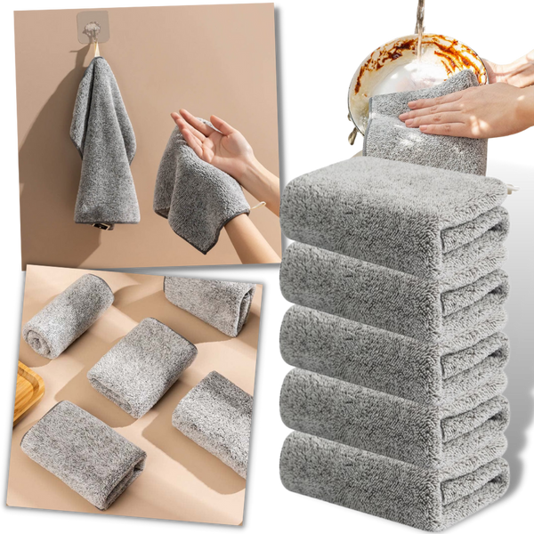 Premium Bamboo Microfiber Dishcloth Delivers Superior Absorbency