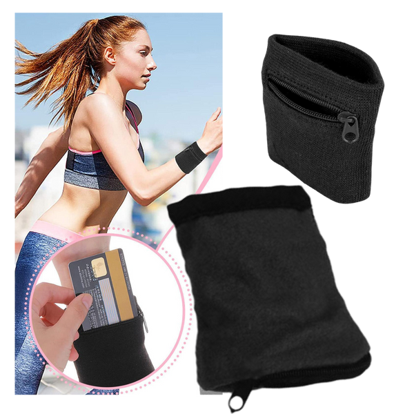 Premium Athletic Wristband With Wallet Pocket For Running