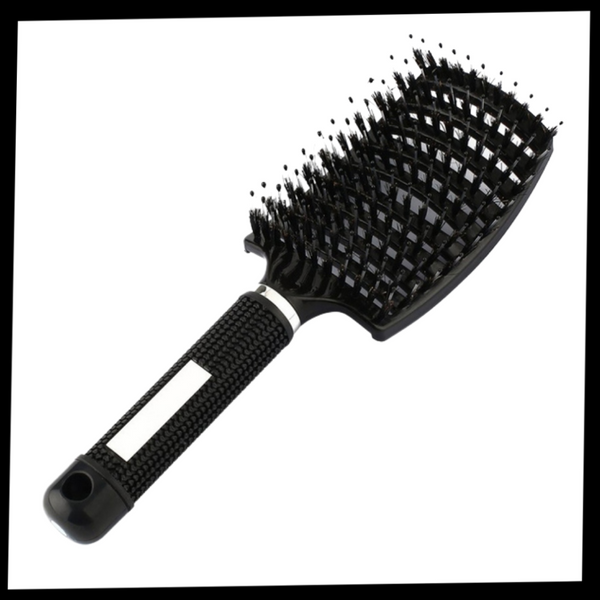 Natural Boar Bristle Hairbrush For Relaxing Scalp Massage