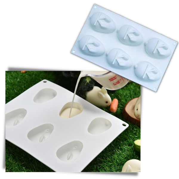 Delightful Bunny Silicone Cake Mold Flexible Easy Clean Food Grade