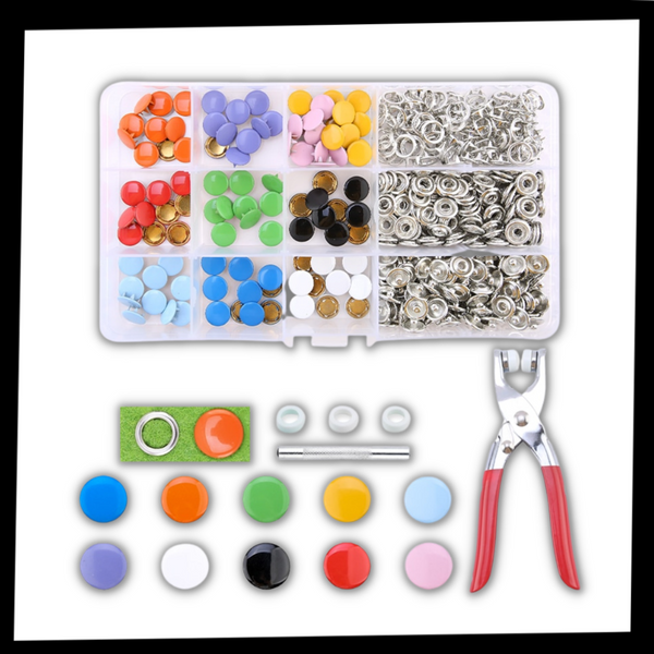 Easy Button Fastener Plier Kit For Versatile Sewing Projects
