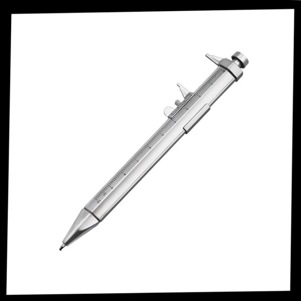 Compact Caliper Ballpoint Pen With Built In Measuring Scale