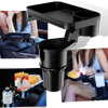 Spill-Proof Car Cup Holder With Rotating Tray For Secure Drinks