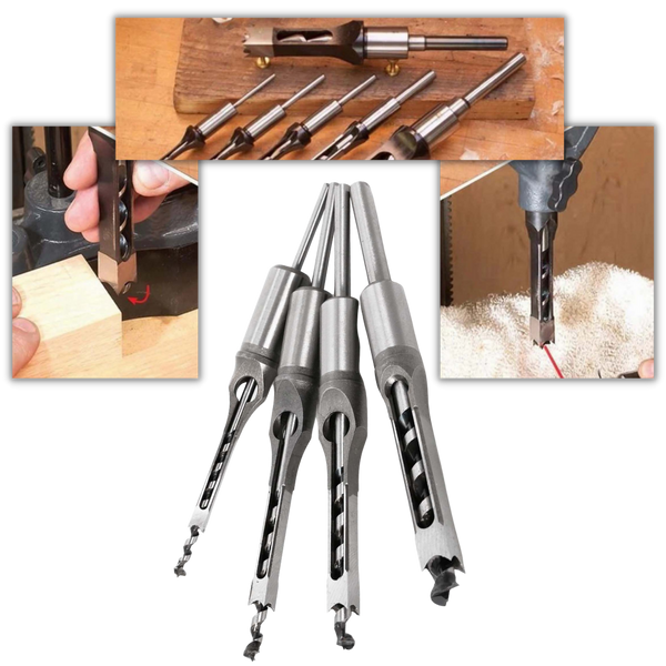 Premium Woodworking Drill Bit And Chisel Set For Precision Holes