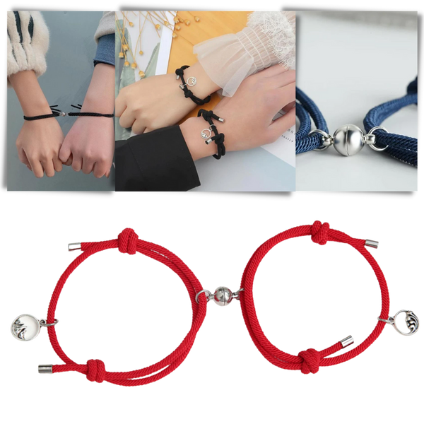 Couples Magnetic Bracelets Set For Long Distance Bonding