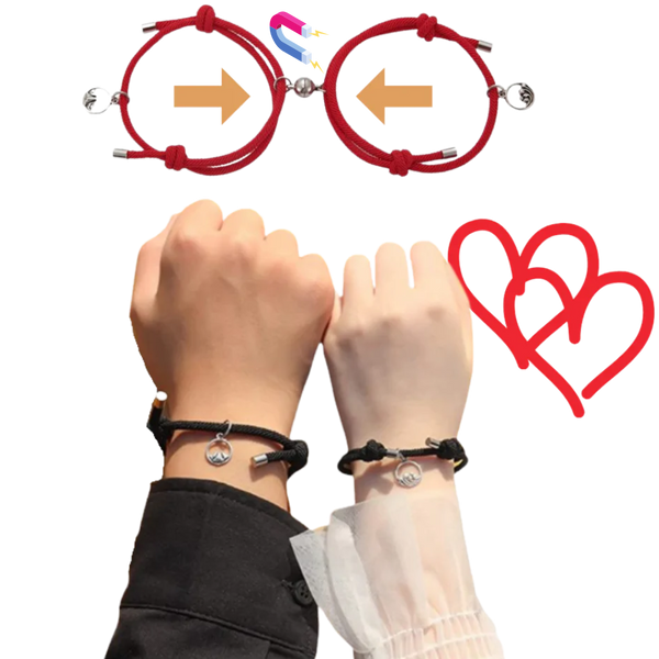 Couples Magnetic Bracelets Set For Long Distance Bonding