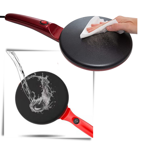 Electric Crepe Maker With Nonstick Surface For Quick Cooking