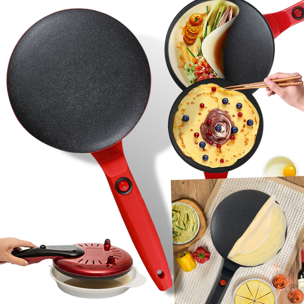Electric Crepe Maker With Nonstick Surface For Quick Cooking