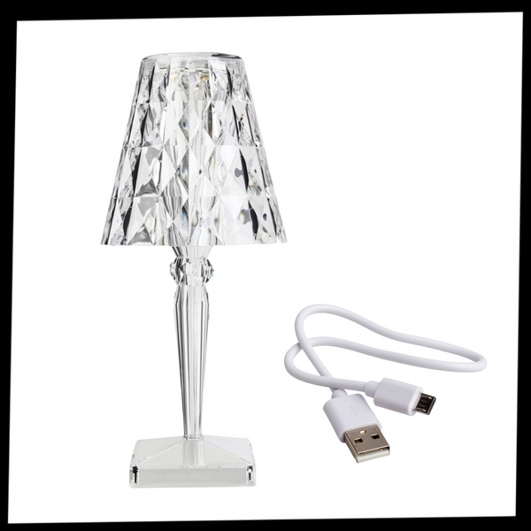 Smart Color Changing Acrylic Desk Lamp With Crystal Accents