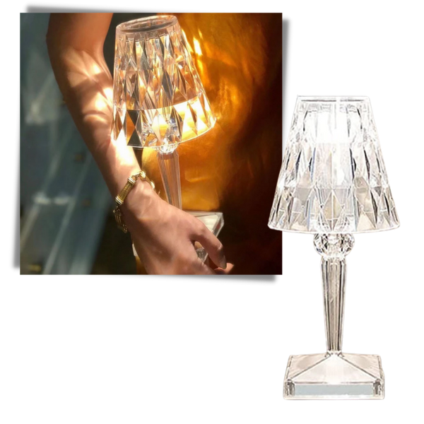 Smart Color Changing Acrylic Desk Lamp With Crystal Accents