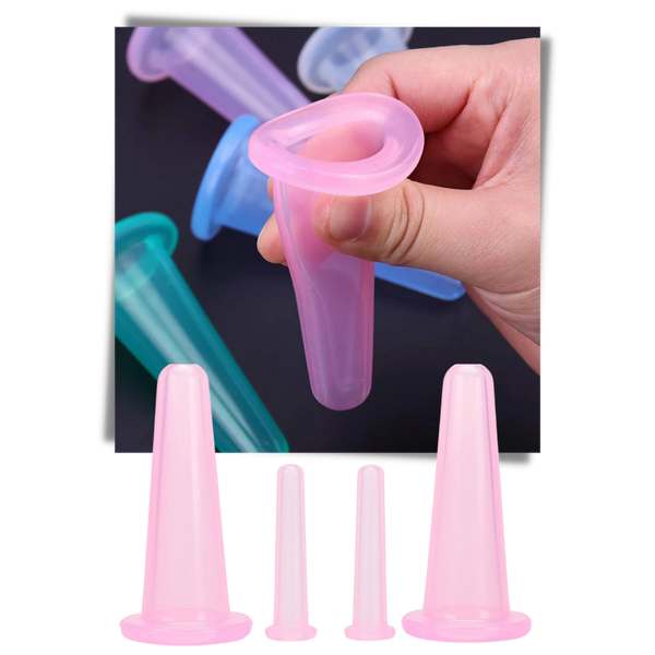 Silicone Facial Massage Cups Set Boosts Facial Circulation