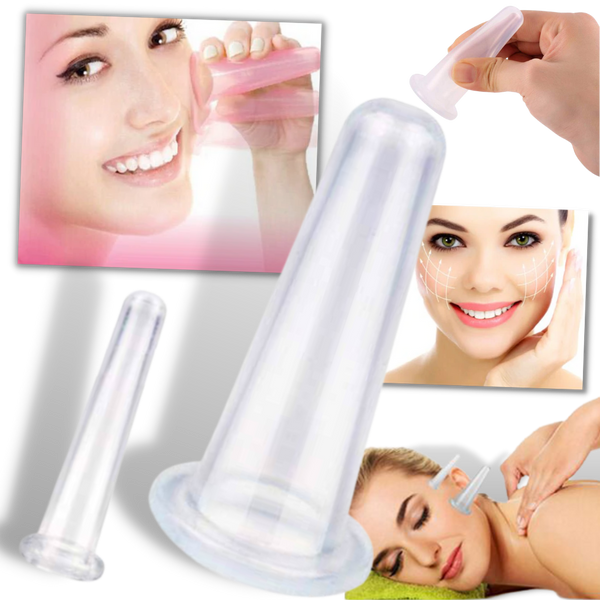 Silicone Facial Massage Cups Set Boosts Facial Circulation