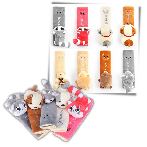Plush Car Seat Belt Cover For Kids With Soft Neck Comfort
