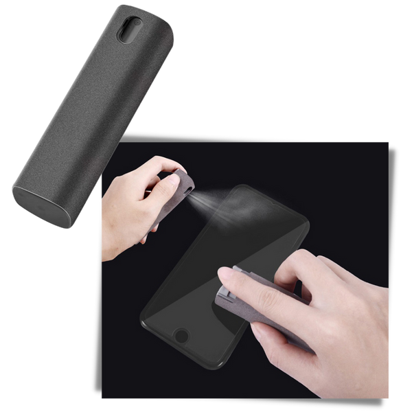 Dual Action Phone Screen Cleaner With Spray Bottle For Streak Free Shine