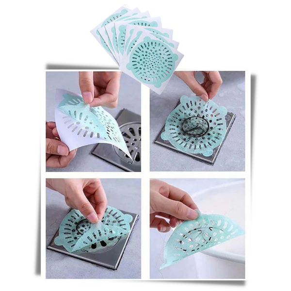Disposable Adhesive Drain Filters Preventing Clogs 10 Pack