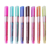 Eight-Pack Double-Line Marker Pens for Long-Lasting Colors