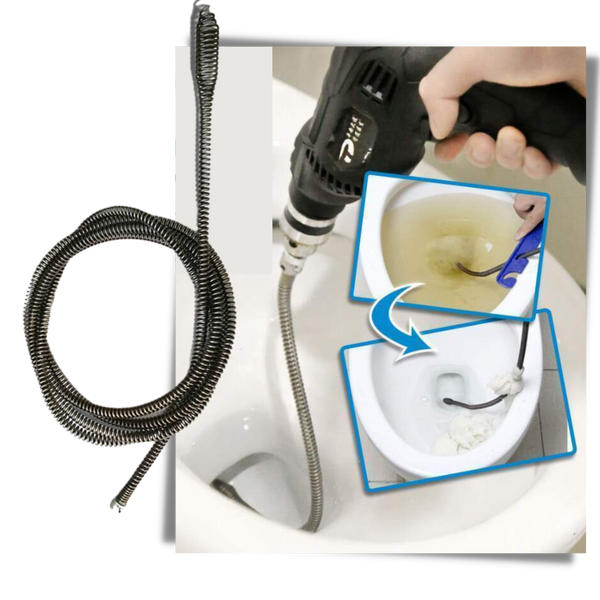 Drill Powered Drain Cleaning Kit For Quick Effortless Unclogging