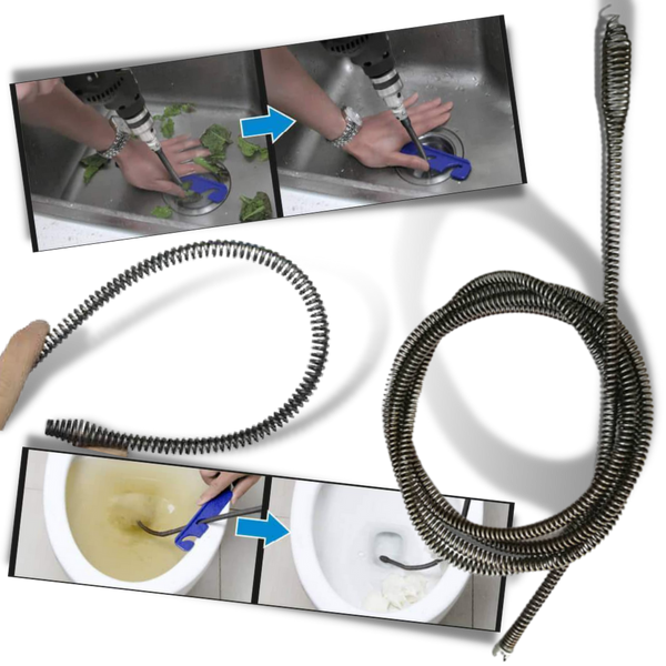 Drill Powered Drain Cleaning Kit For Quick Effortless Unclogging