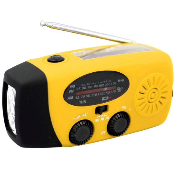 Hand Crank Emergency Radio With Waterproof Durability And Multiple Charging