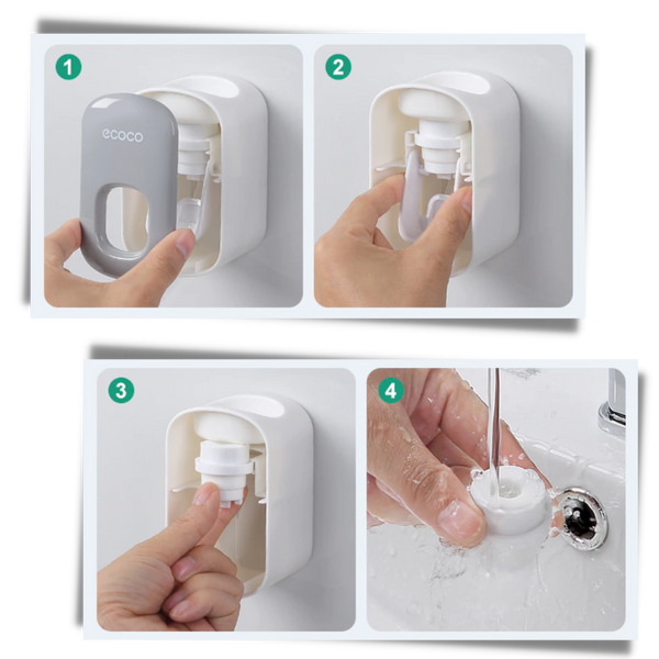 Wall Mounted Toothpaste Dispenser With Dustproof Design For Less Waste