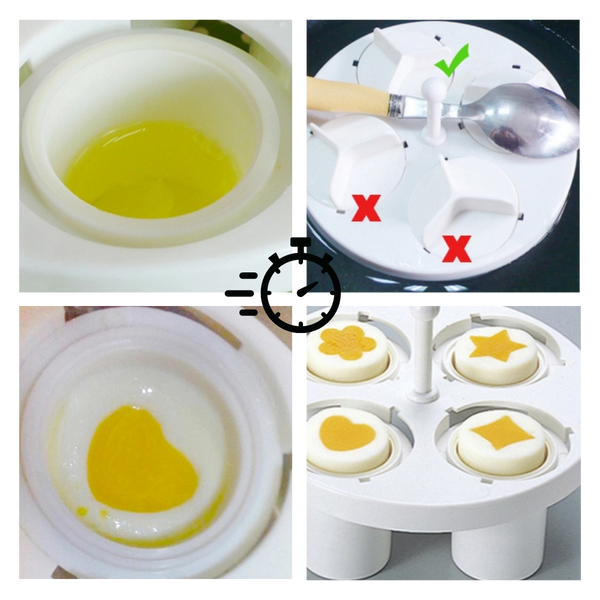 Six Shape Egg Molds Set for Creative and Fun Breakfasts