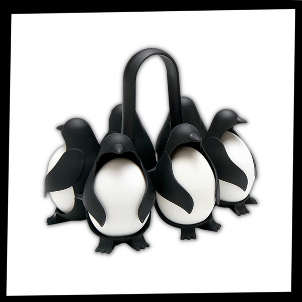 Penguin-Shaped Silicone Egg Holder For Boiling And Serving Multiple Eggs
