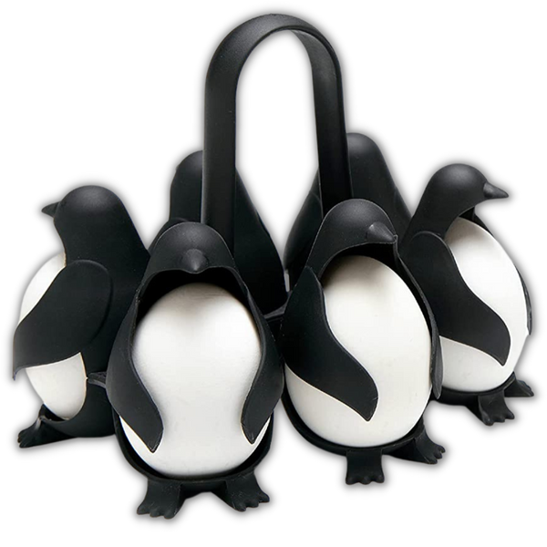 Penguin-Shaped Silicone Egg Holder For Boiling And Serving Multiple Eggs