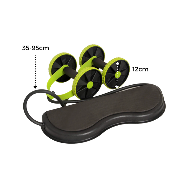 Core Roller With Resistance Bands For Full Body Home Workout