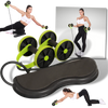 Core Roller With Resistance Bands For Full Body Home Workout