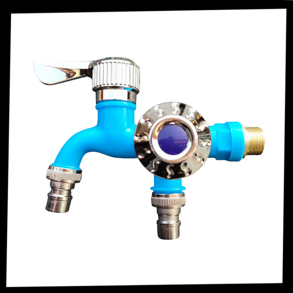 Premium Dual Outlet Faucet With Two Spouts For Faster Water Access