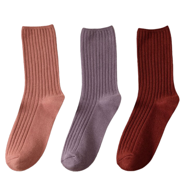 Ribbed Cotton Socks For Women Three Pairs For All Day Comfort
