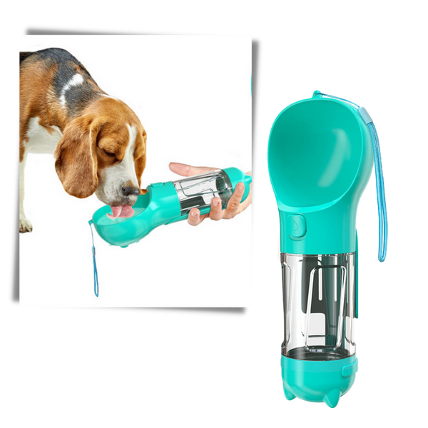 All In One Portable Pet Feeder and Hydration Bottle for Travel