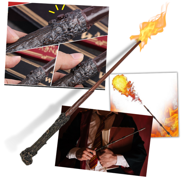 Mystic Fire Wand for Cosplay and Safe Spell Casting Effects
