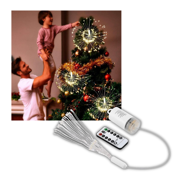 Waterproof LED Fireworks Garland For Outdoor Decor With 8 Modes