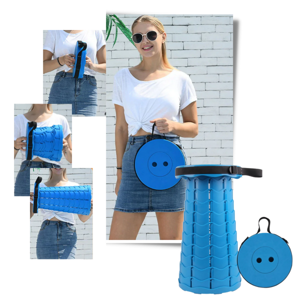 Premium Portable Adjustable Retractable Stool For Stable Seating