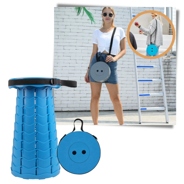 Premium Portable Adjustable Retractable Stool For Stable Seating