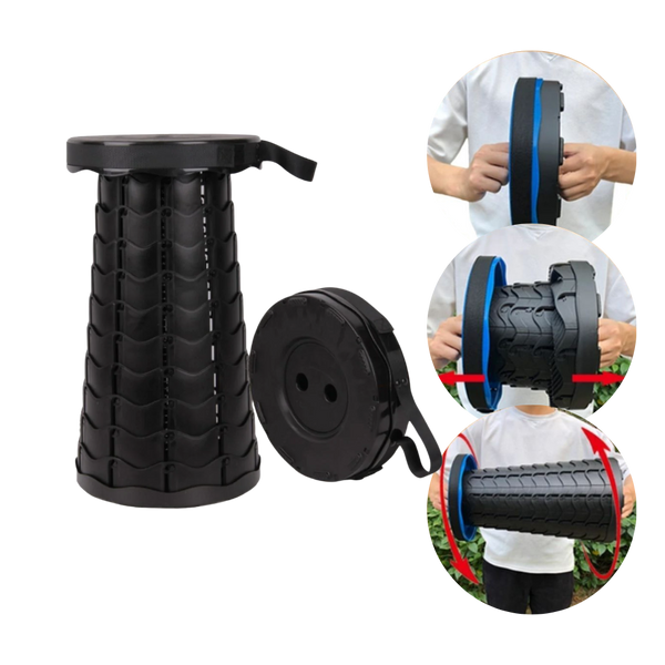 Premium Portable Adjustable Retractable Stool For Stable Seating