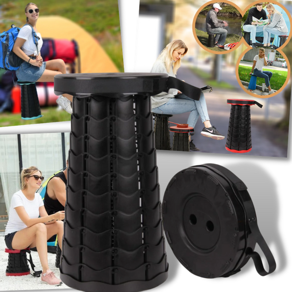 Premium Portable Adjustable Retractable Stool For Stable Seating