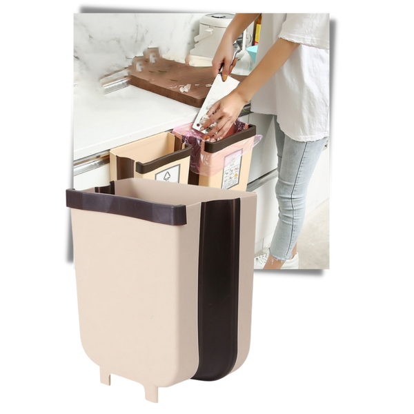Hanging Expandable Waste Bin With Premium Space Saving Design