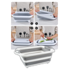 Foldaway Kitchen Cutting Board With Built In Drain Basket