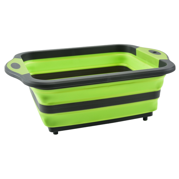Foldaway Kitchen Cutting Board With Built In Drain Basket