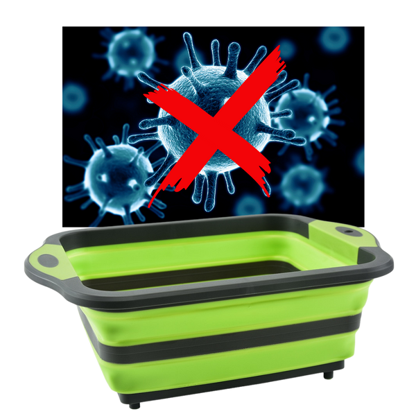 Foldaway Kitchen Cutting Board With Built In Drain Basket